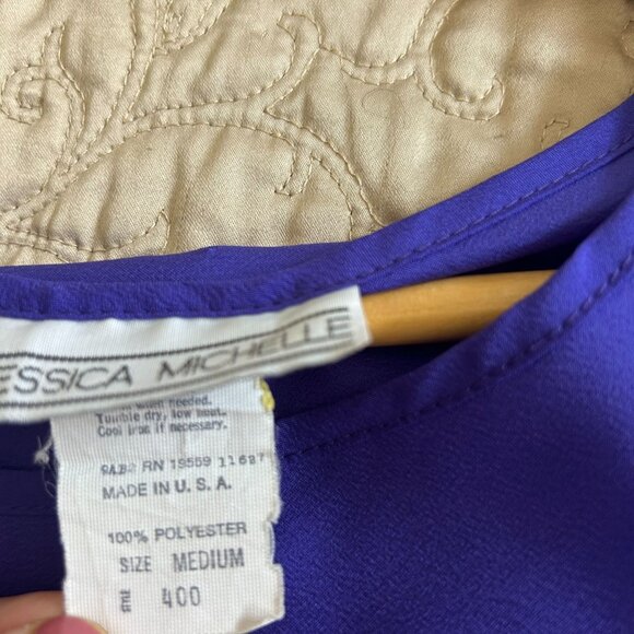 Dark Purple Short Sleeve Blouse - Picture 7 of 9